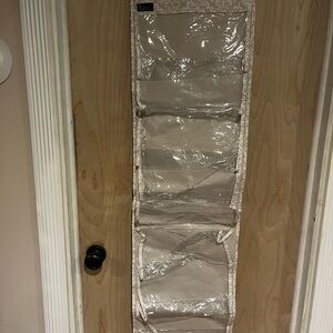 Clever Container Over-the-Door Hanging Shoe Organizer - Cream